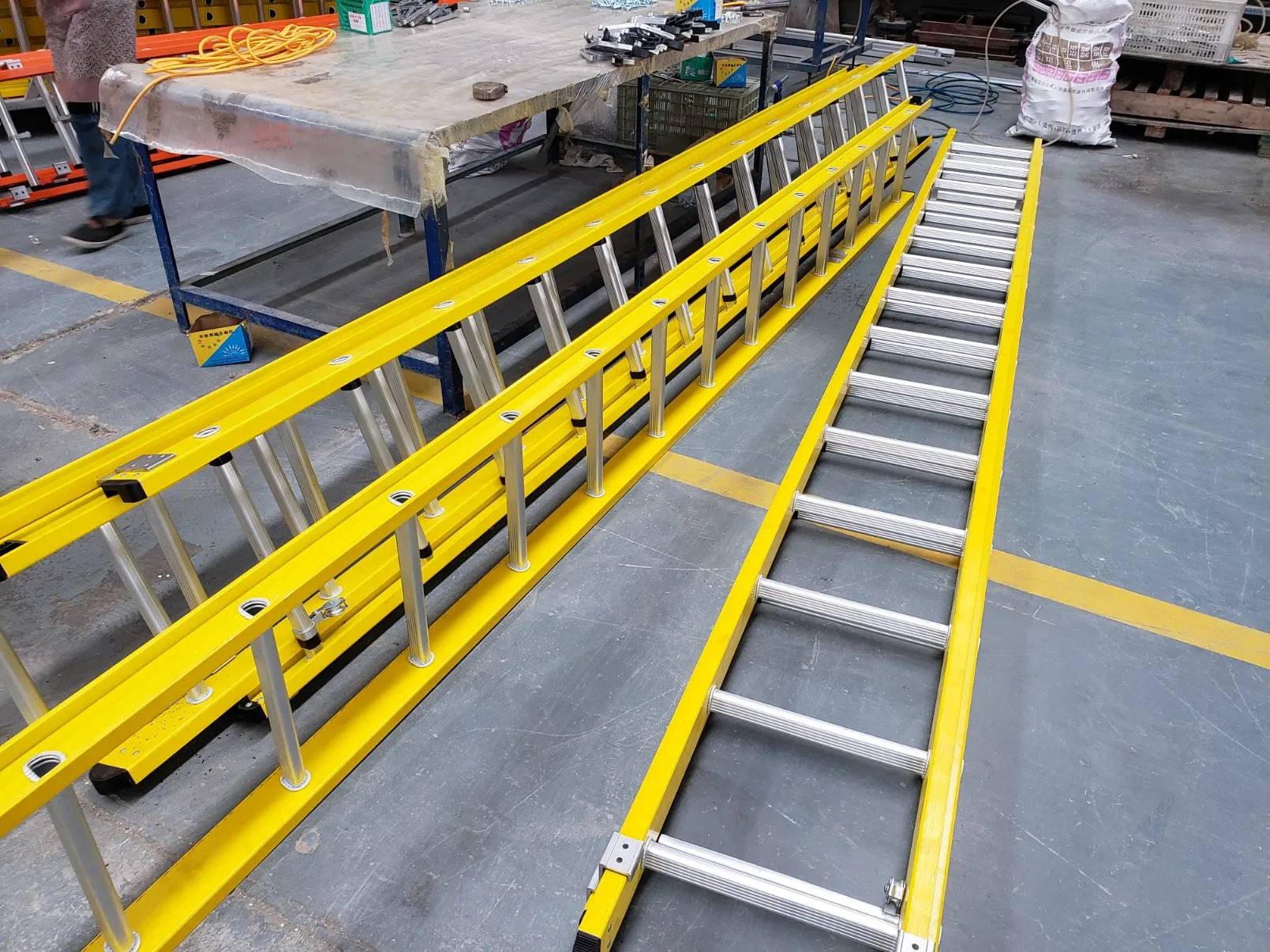 300-Pound Capacity, 20-Feet, Orange Fiberglass Folding Combination Step Extension Ladder