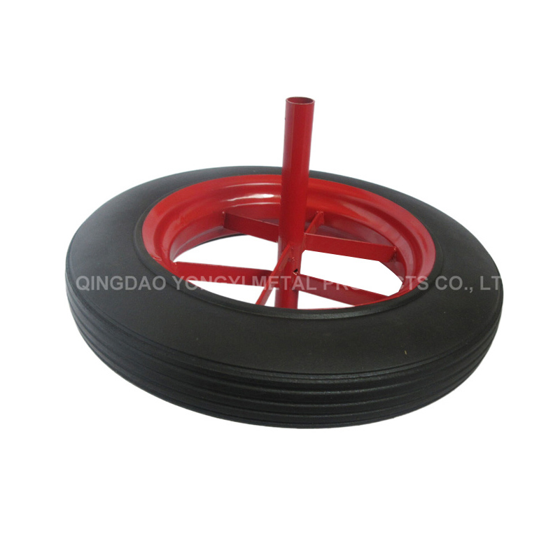 High Quality 16′ X4.80/4.00-8 Solid Flat Free Wheel Wheelbarrow Wheel