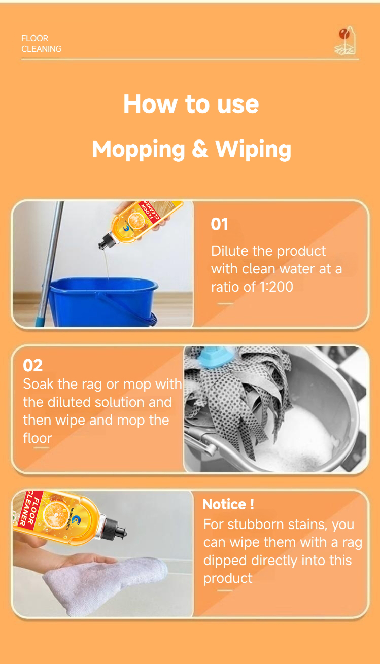 Multi-Surface Floor Cleaner Liquid for Home and Commercial Use