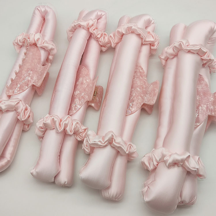 Custom Logo Silk Heatless Hair Curler Curling Rod Headband Silk Hair Roller for Long Hair