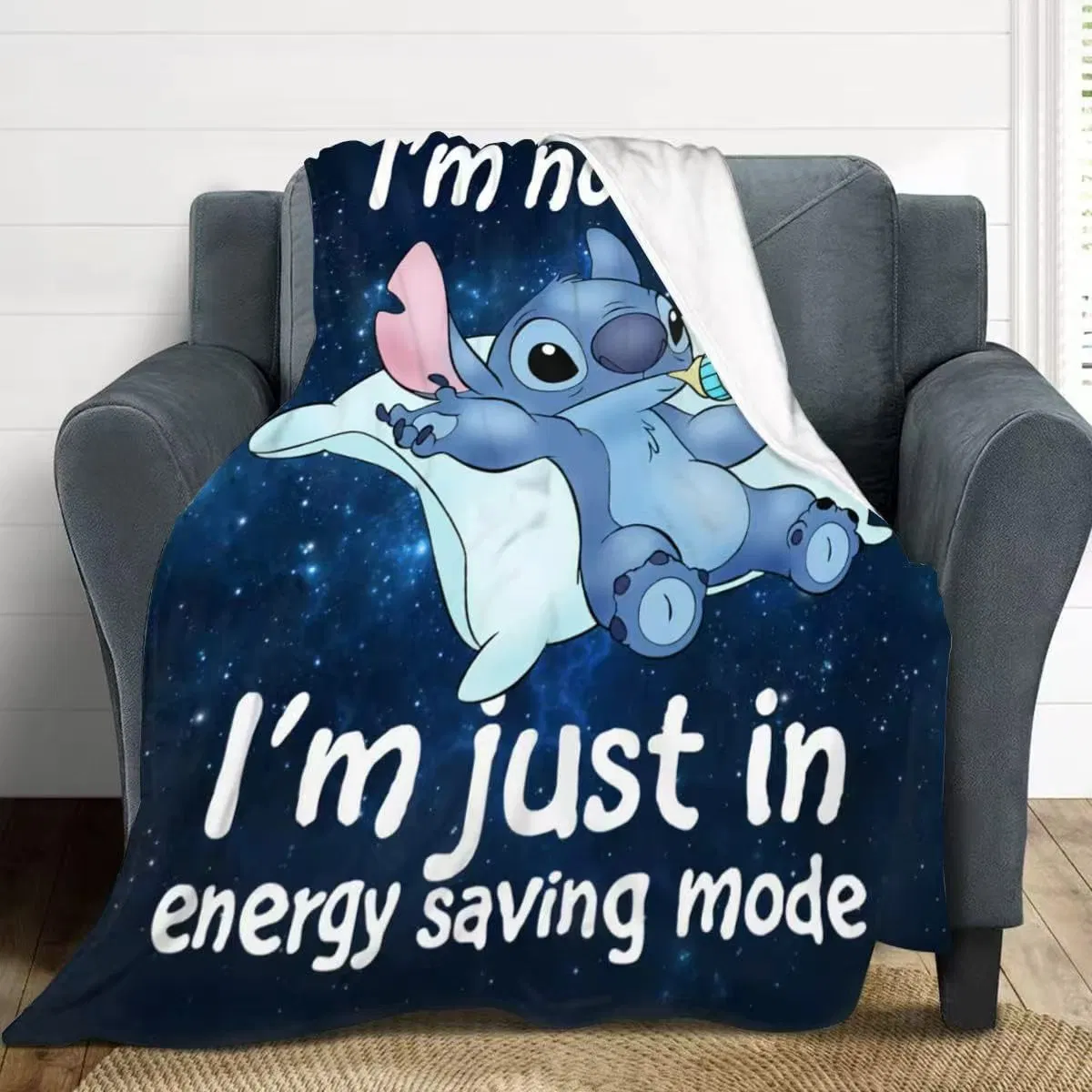 Stitch Throw Blanket Soft Flannel Throw Blankets for Couch Sofa Bed Car