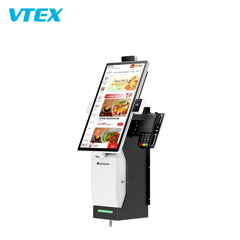 15.6 21.5 23.8 Inch Desktop Kiosk Fast Food Self Service POS System Payment Touch Screen Display