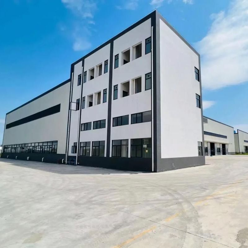 Three-Storey Curtain Glass Wall Prefab Office Building