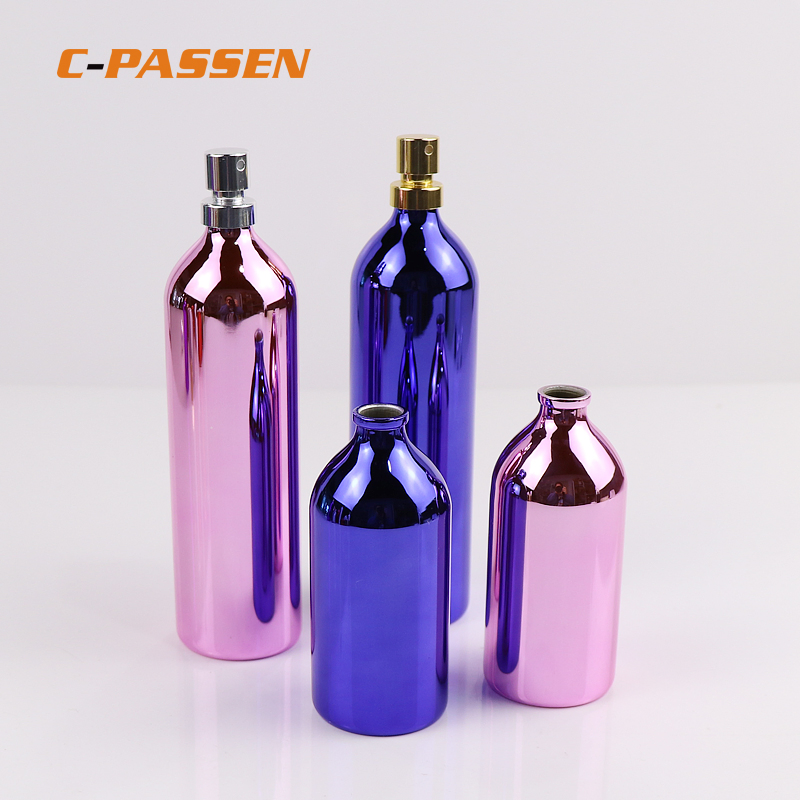 UV Coating and Printing Perfume Screw Neck or Crimp Neck Aluminium Spray Bottle for Body Spray