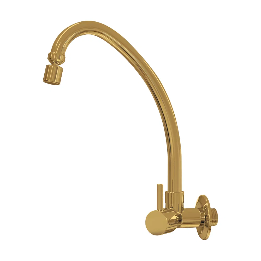 Sanitary Ware Swivel Kitchen Faucet Single Handle Brass Kitchen Sink Tap