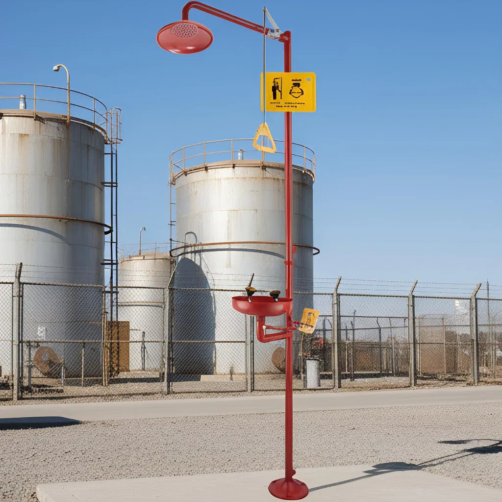 Reliable Lab Safety Shower with Integrated Eyewash System for Protection