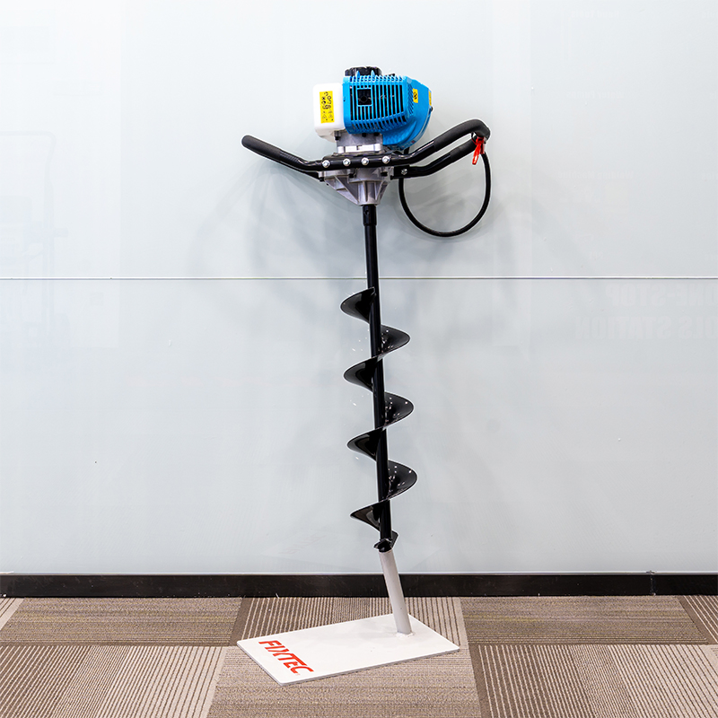 Fixtec Post Hole Digger Hand Push 2 Stroke 52cc 1.45kw Gas Powered Earth Auger