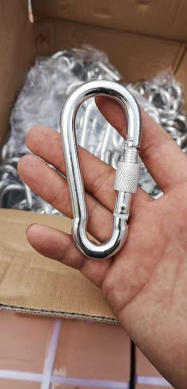 Multi Sizes 304 Stainless Steel Spring Carabiner Snap Keychain Hook