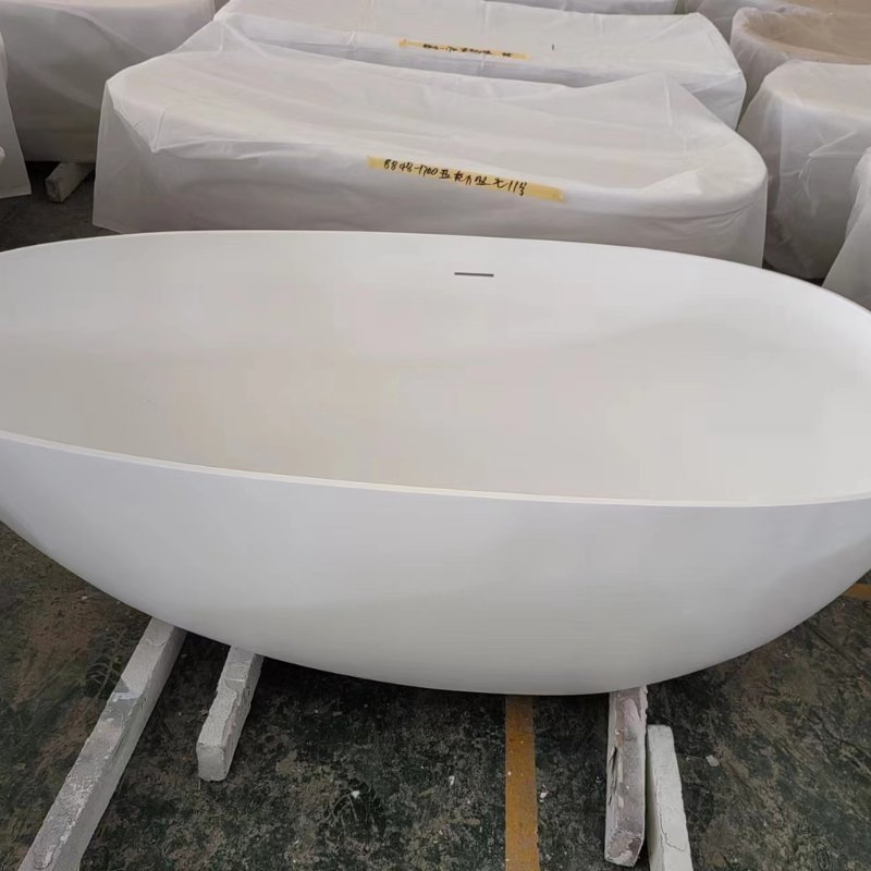 Top Quality Cultured Marble Bathtub Acrylic Stone Fiberglass Bathtub Tub Fiberglass Sanitaryware Whirlpool Bathtub Bathroom Bathtub Rice Colour Tub