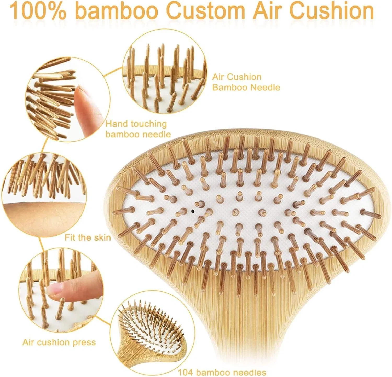 Bamboo Oversize Back Scratcher with Air Cushion for Instant Relief