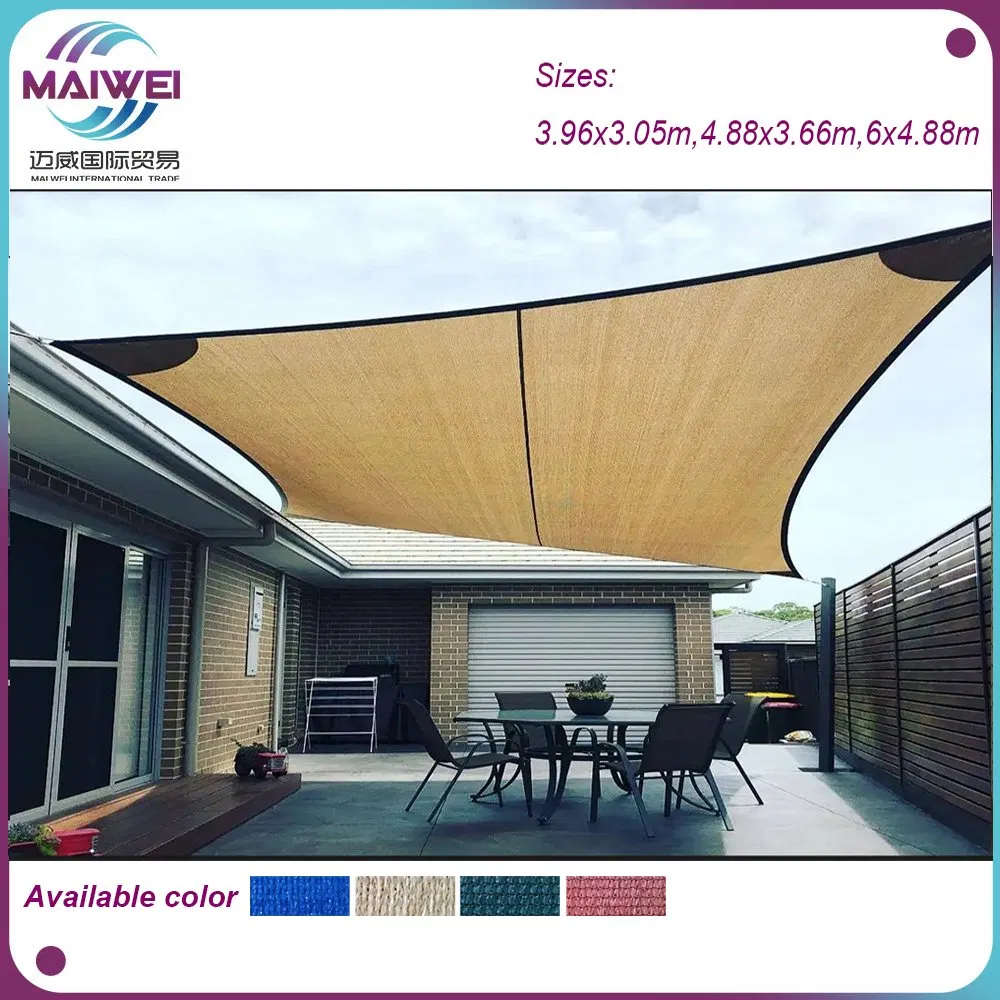 HDPE 160GSM Triangle/Rectangle/Square Plastic Shade Sails Shade Net Cloth