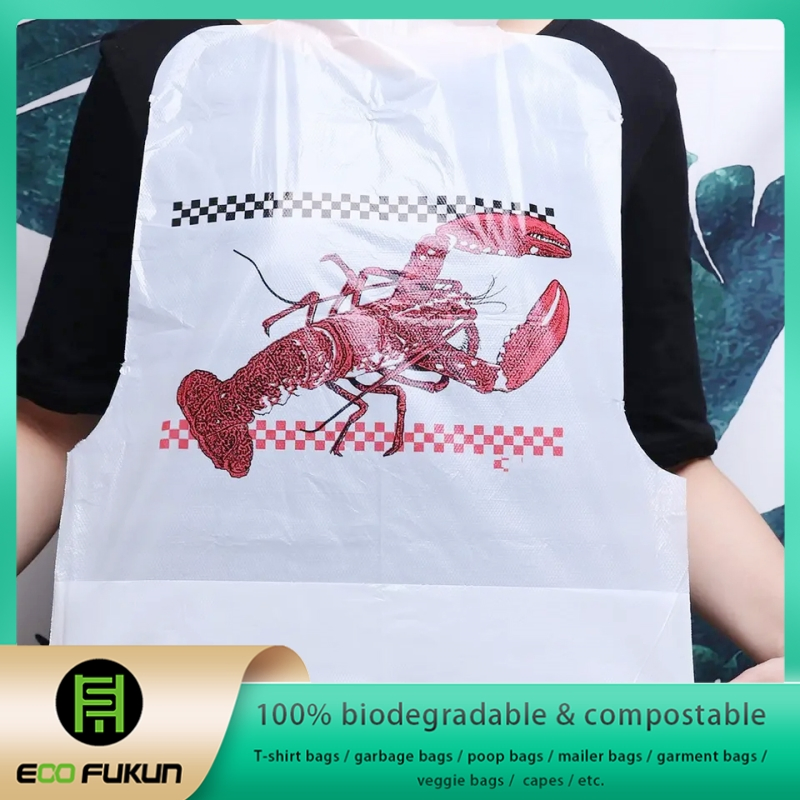 Biodegradable Cape, Disposable Compostable Adult Bib