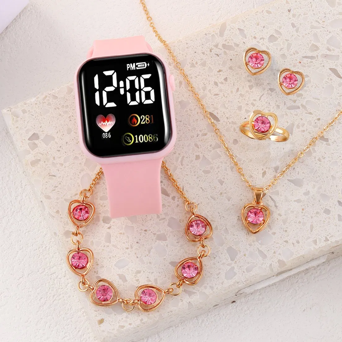 Watch Set Digital Watch Bracelet Child Cute