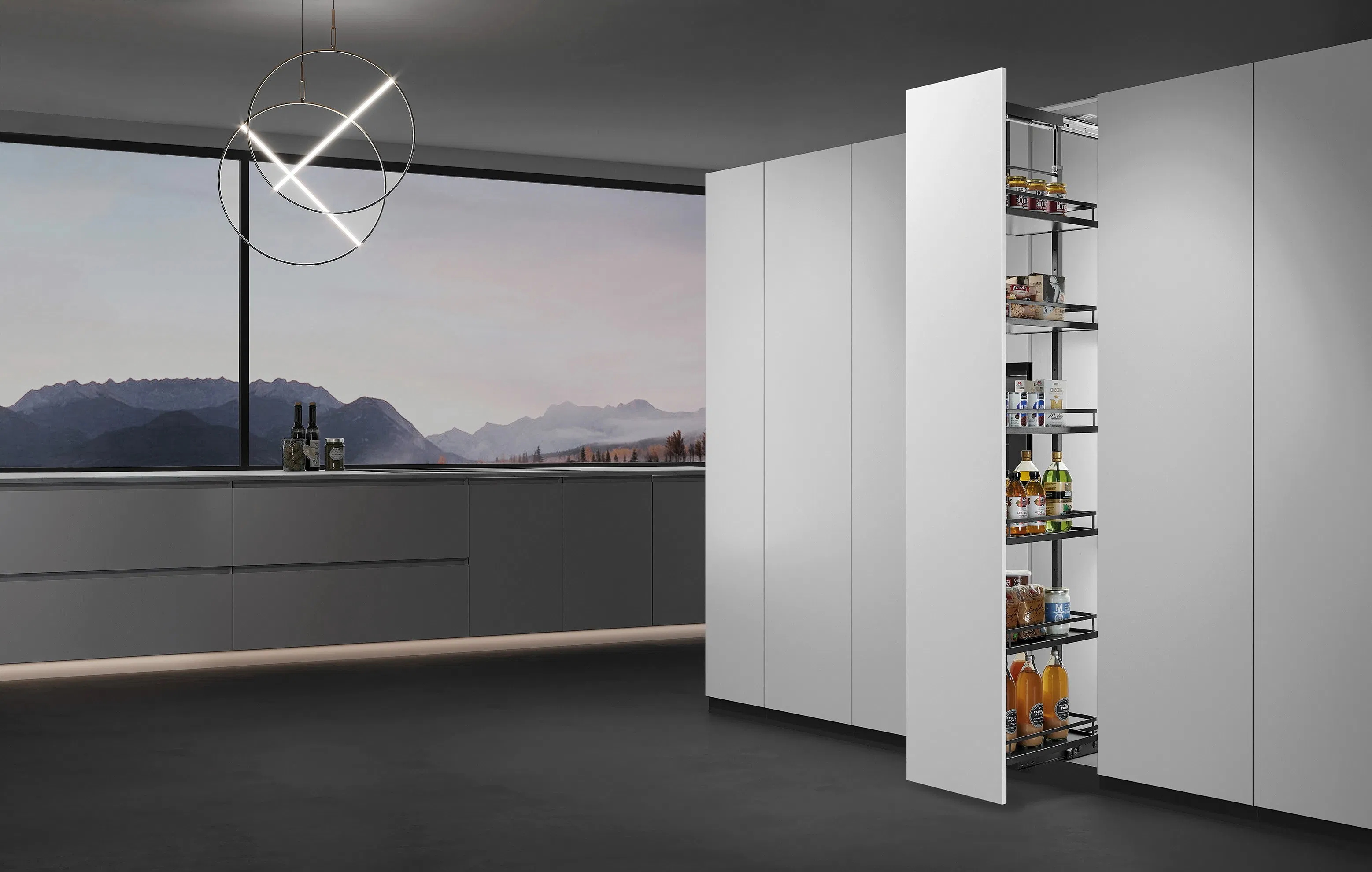 Выдвижная полка для высокого шкафа 5-ярусная