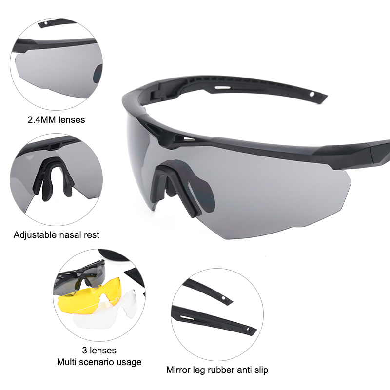 Hot Selling Eye Protection Sport Sunglasses High Impact Tactical Goggles Shooting Glasses