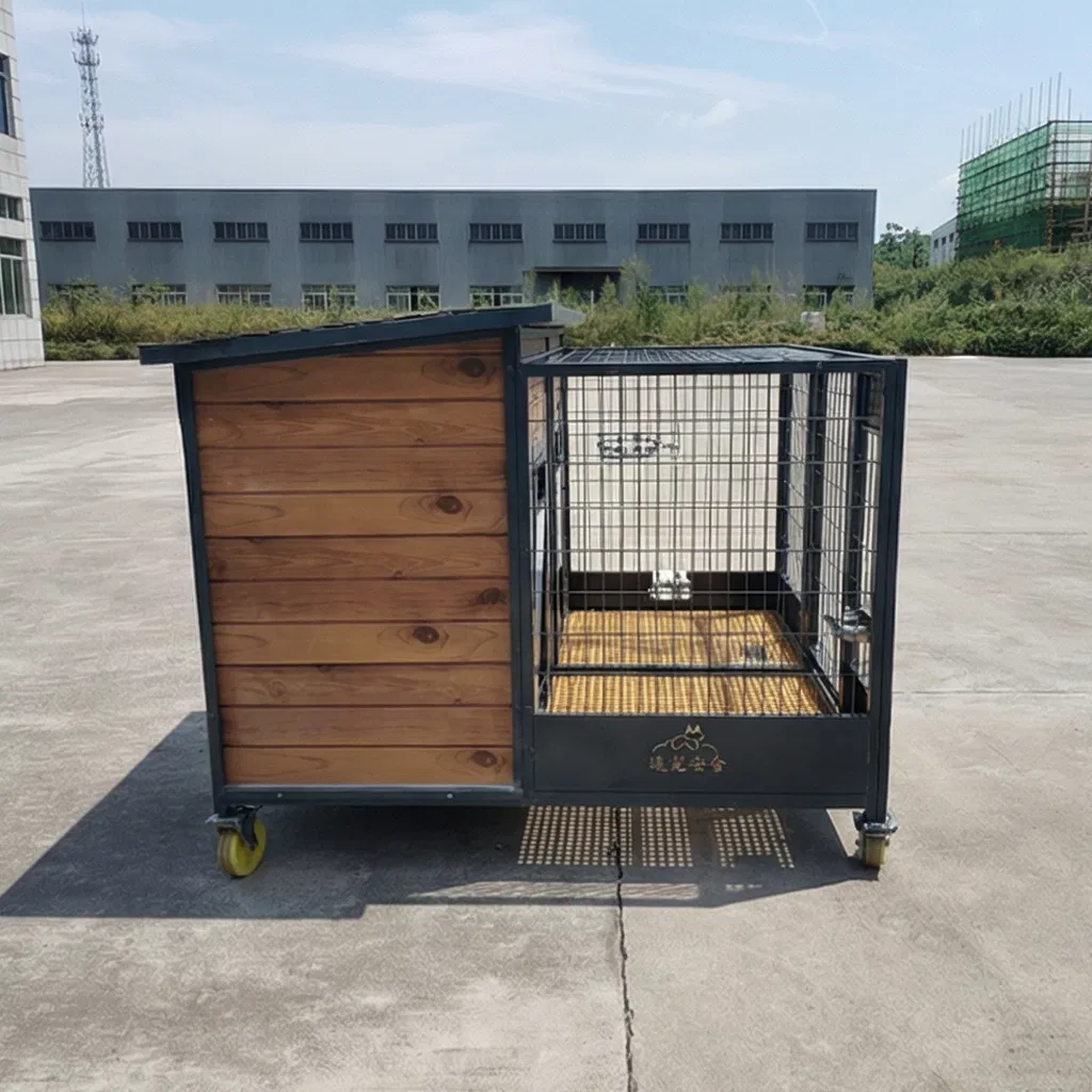Factory Wholesale Steel Structure Shell Wooden Dog House Waterproof and Windproof