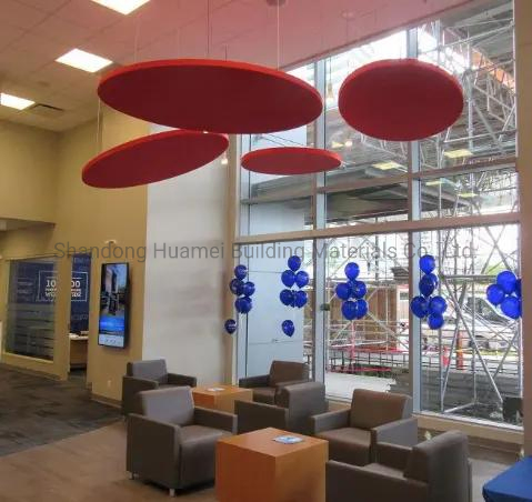 1200mm Circle Square Hexagon Suspension Acoustic Panels Hanging Acoustic Panels with Shopping Office Cinema