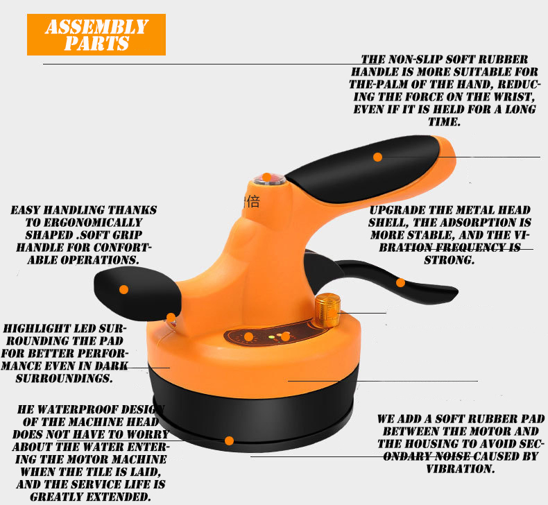 Super-Power Tile Tiling Machine Automatic Leveling Handheld Power Tools Floor Wall Tools Tile Leveling Machine for Bricklayers