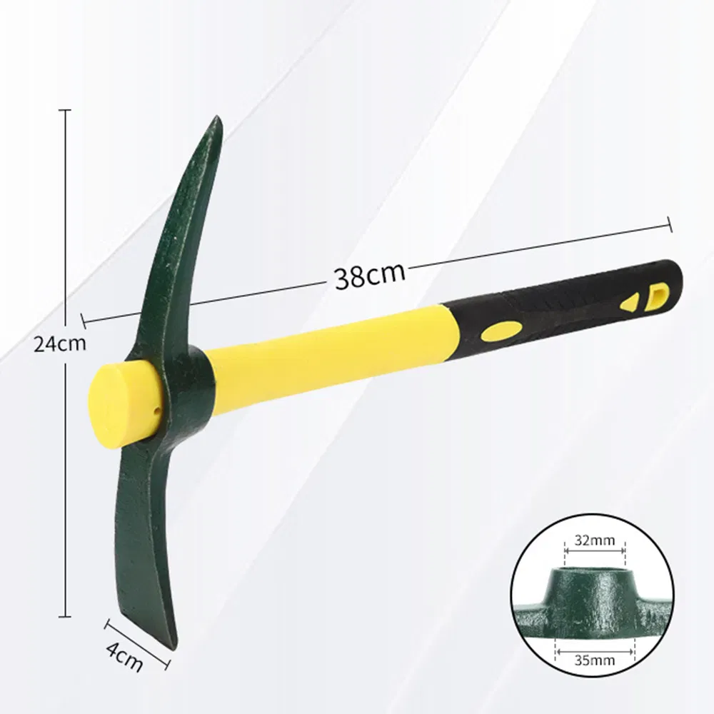 All Steel Cross Multifunctional Digging Tool Vegetable Planting Wooden Handle Pickaxe