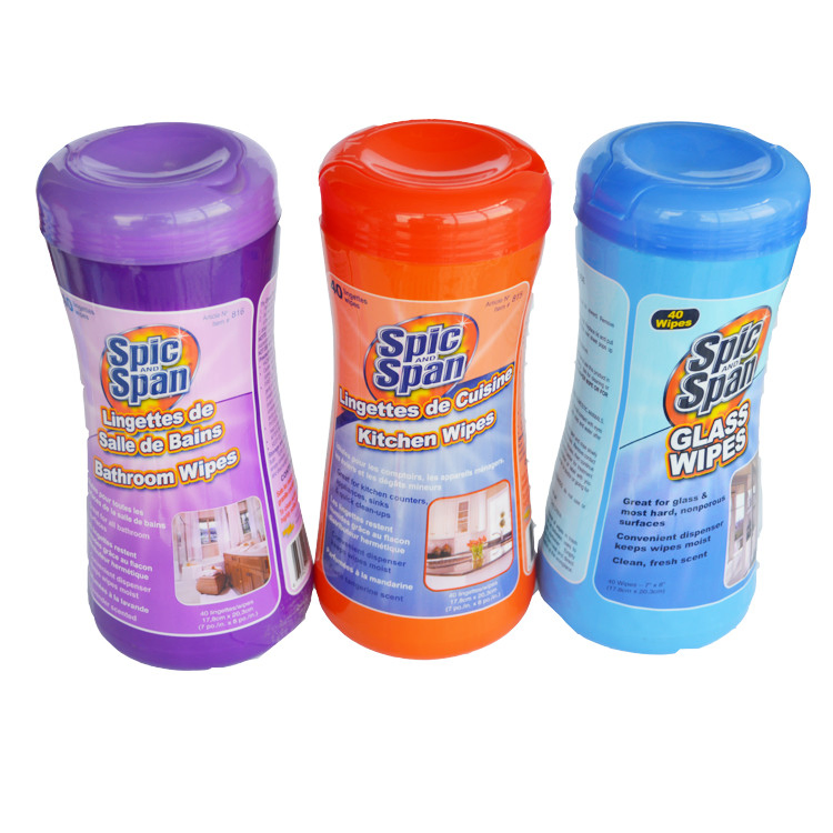 Moisturizing Canister Barrel Wet Wipes for Baby Car or Pet Car or Alcohol or Cleaning with Logo Custom