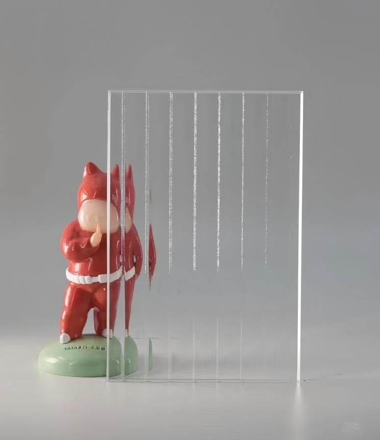 Clear Extra Clear Vertical Ribbed Pattern Glass for Modern Interior Sliding Door