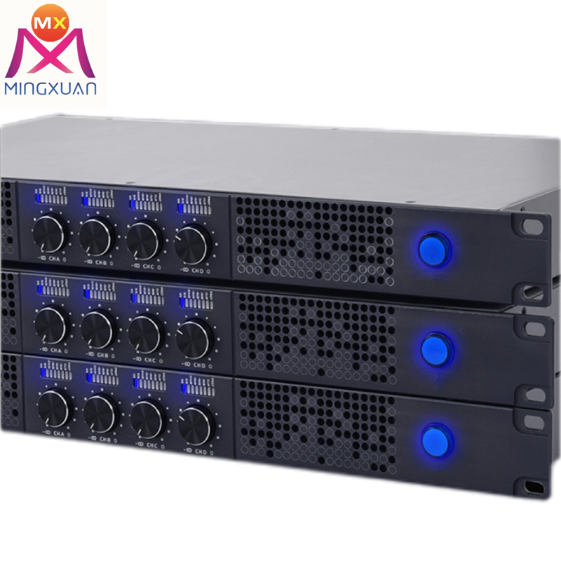 1u Preamplifier DJ Digital Audio Professional Power Amplifier 4-Channel Processor System