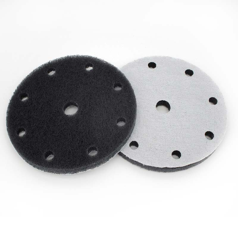 6 Inch 150mm Round Hook and Loop 9-Hole Scouring Pad Industrial Heavy Duty Nylon Cleaning Cloth