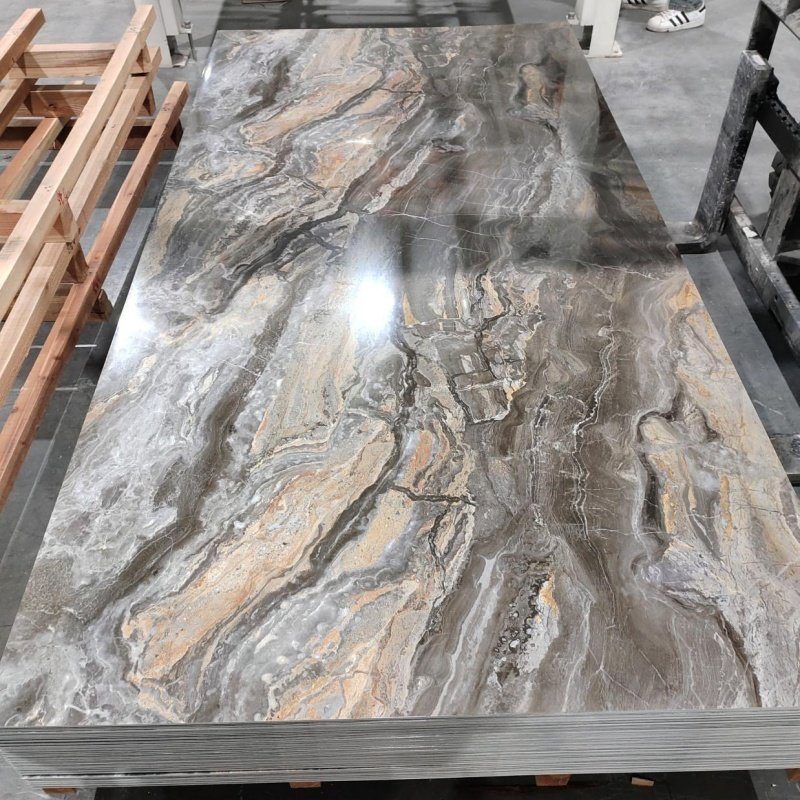 Flexible 3D Printing Marble Sheet UV Coated Board Interior Decoration Wall Panel