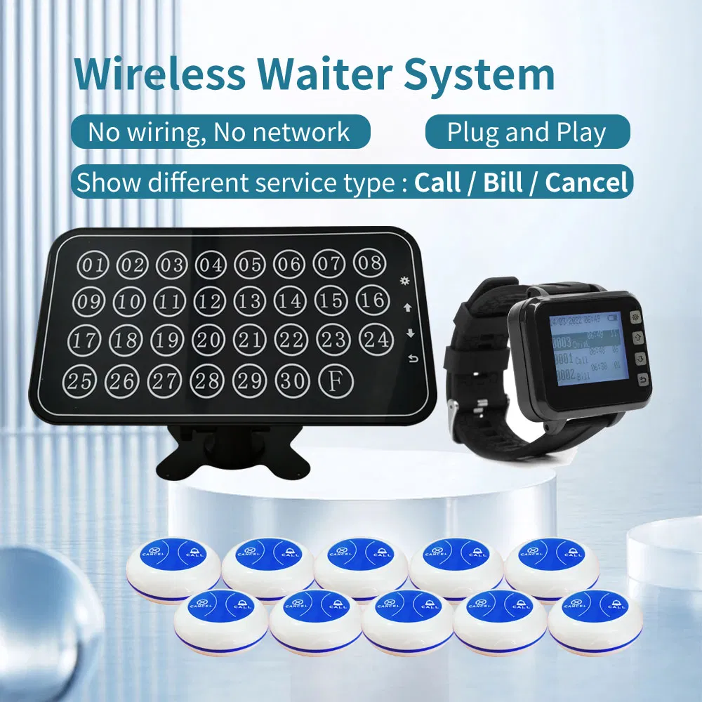 Restaurant Pager System Service Calling panel Receivers for Coffee Bar Restaurant