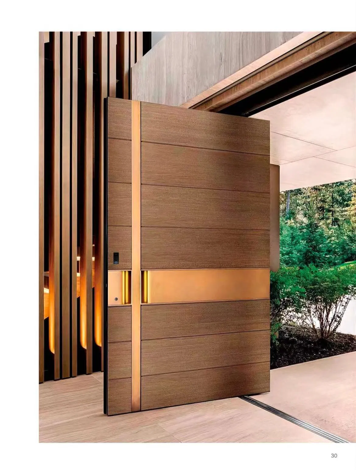 Popular Simple Design Swing Cast Aluminum Metal Door for High Foot Traffic