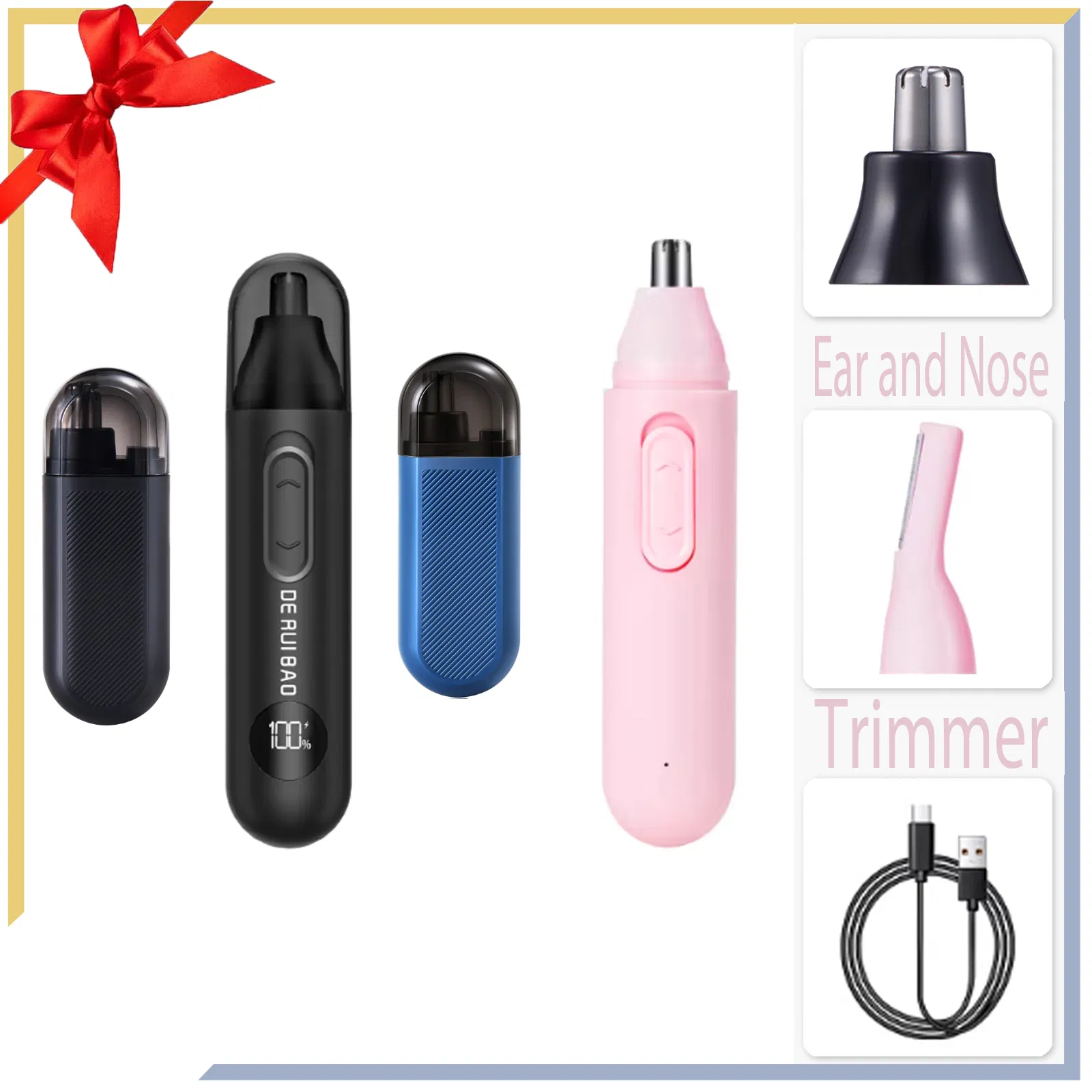 Gentle Grooming System for Face & Nose Nose Hair Trimmer