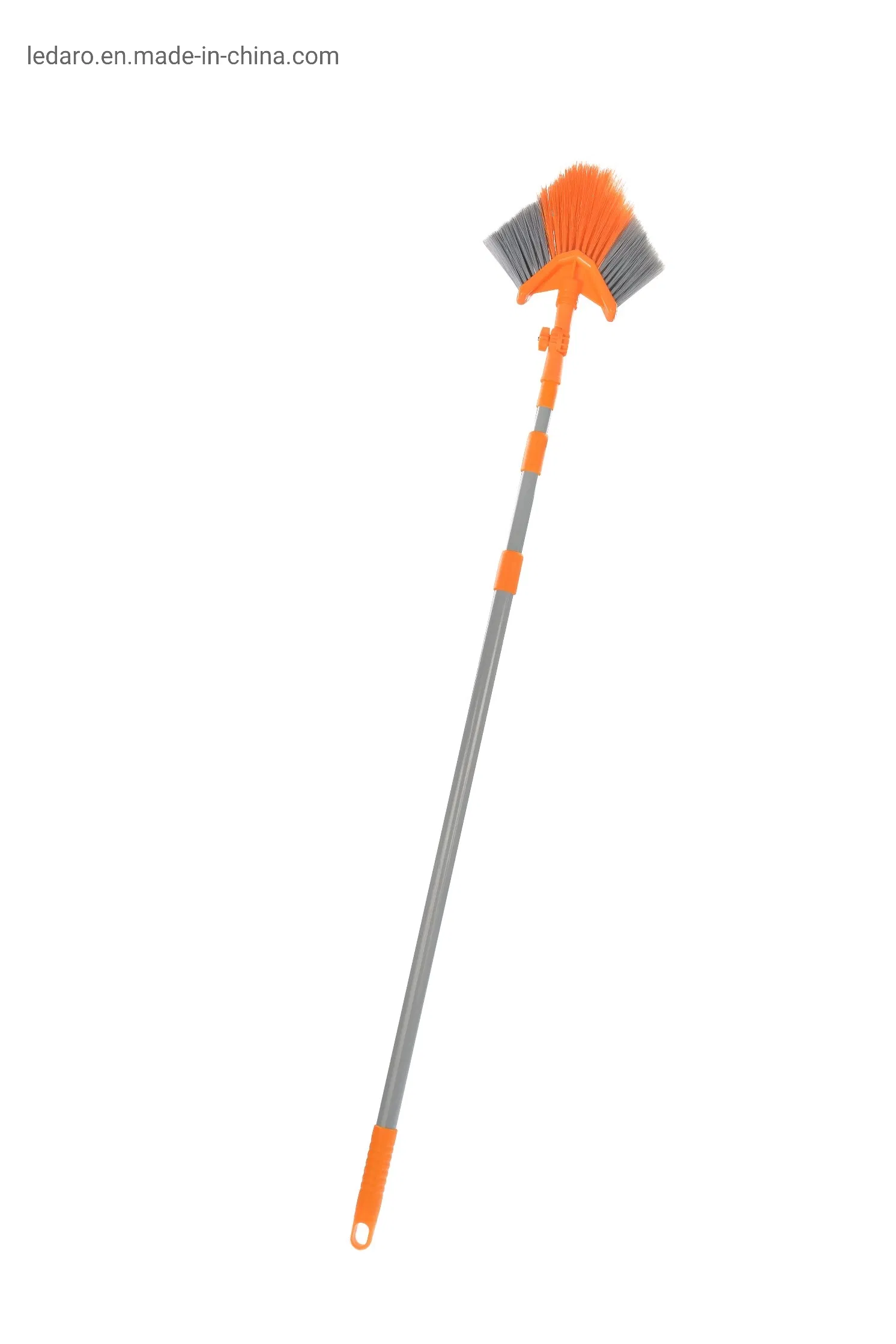 Durable Flexible Ceiling Fan Duster Telescoping Pole Hard Bristles Long Handle Angled Head Cobweb Duster