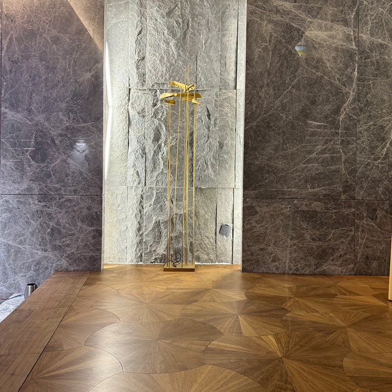 Паркетная доска Черный орех с текстурой лотоса