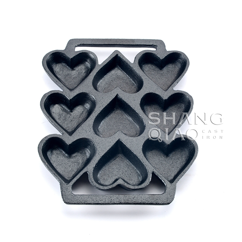 Сковорода для панкейков в форме сердца с 9 ячейками