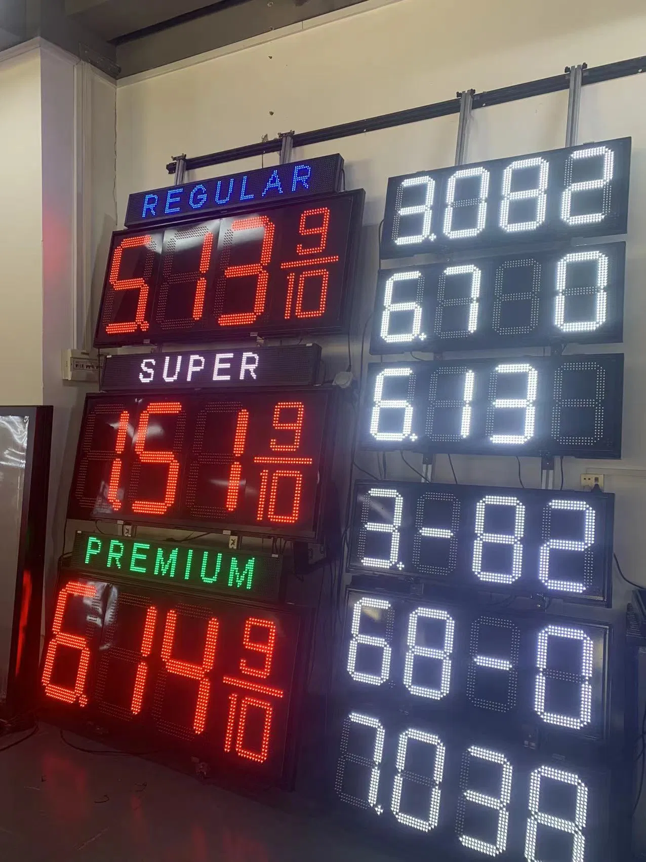 Large Single Digit 8inch 7 Segment Display LED Red Emitting Color for Gas Petrol Station LED Price Sign