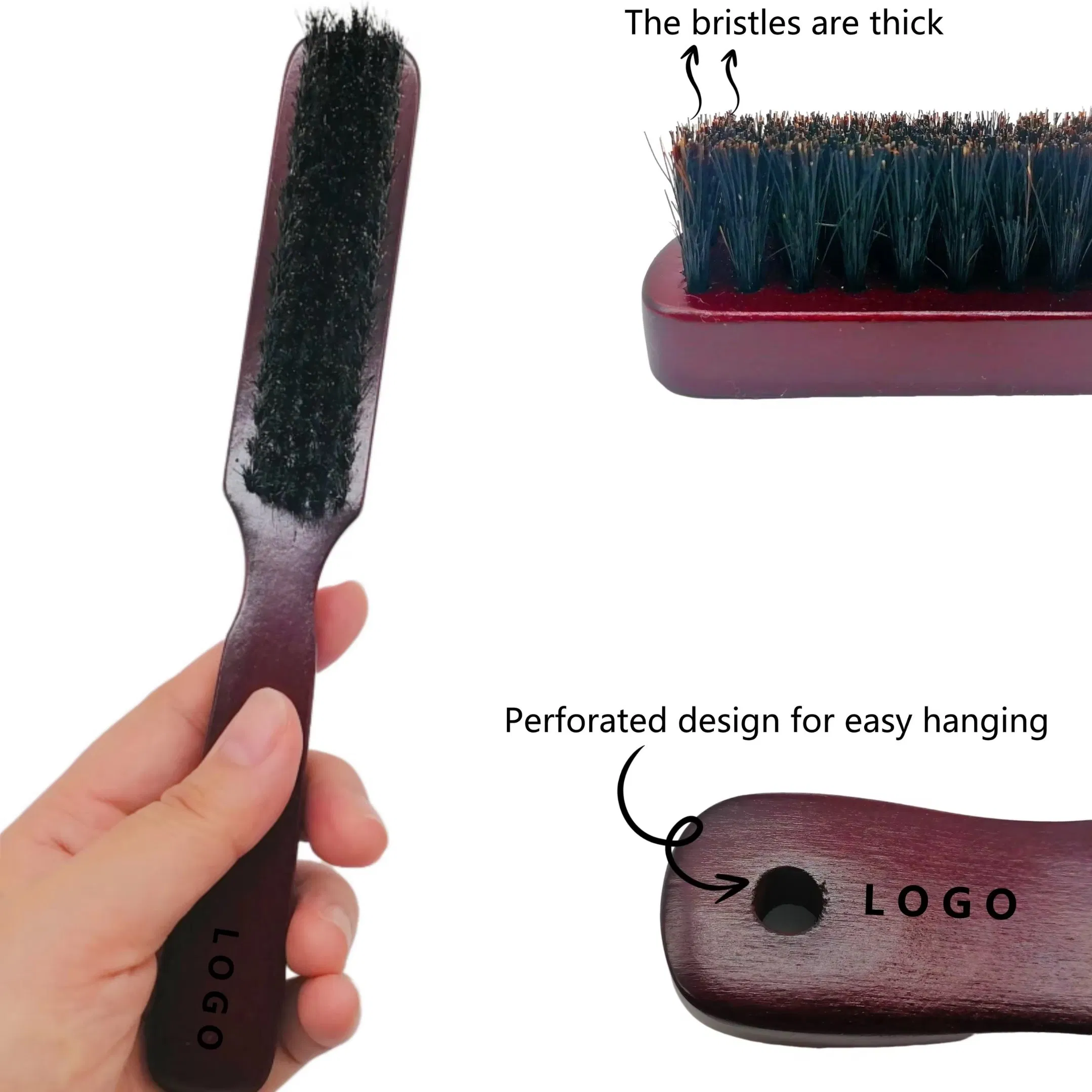 Natural Eco-Friendly Wooden Handle Men's Beard Cleaning Brush