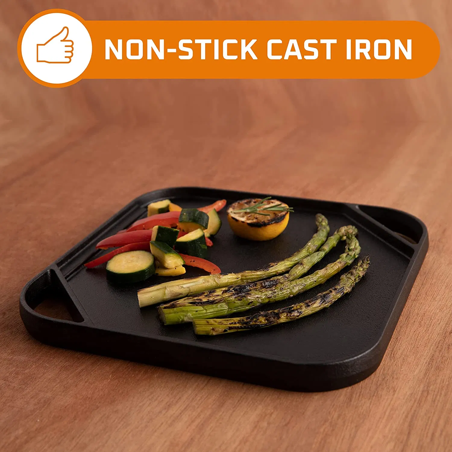 OEM&ODM BBQ Cast Iron Cookware Cast Iron Griddle Pan Cast Iron Griddle Plate BBQ with Handle