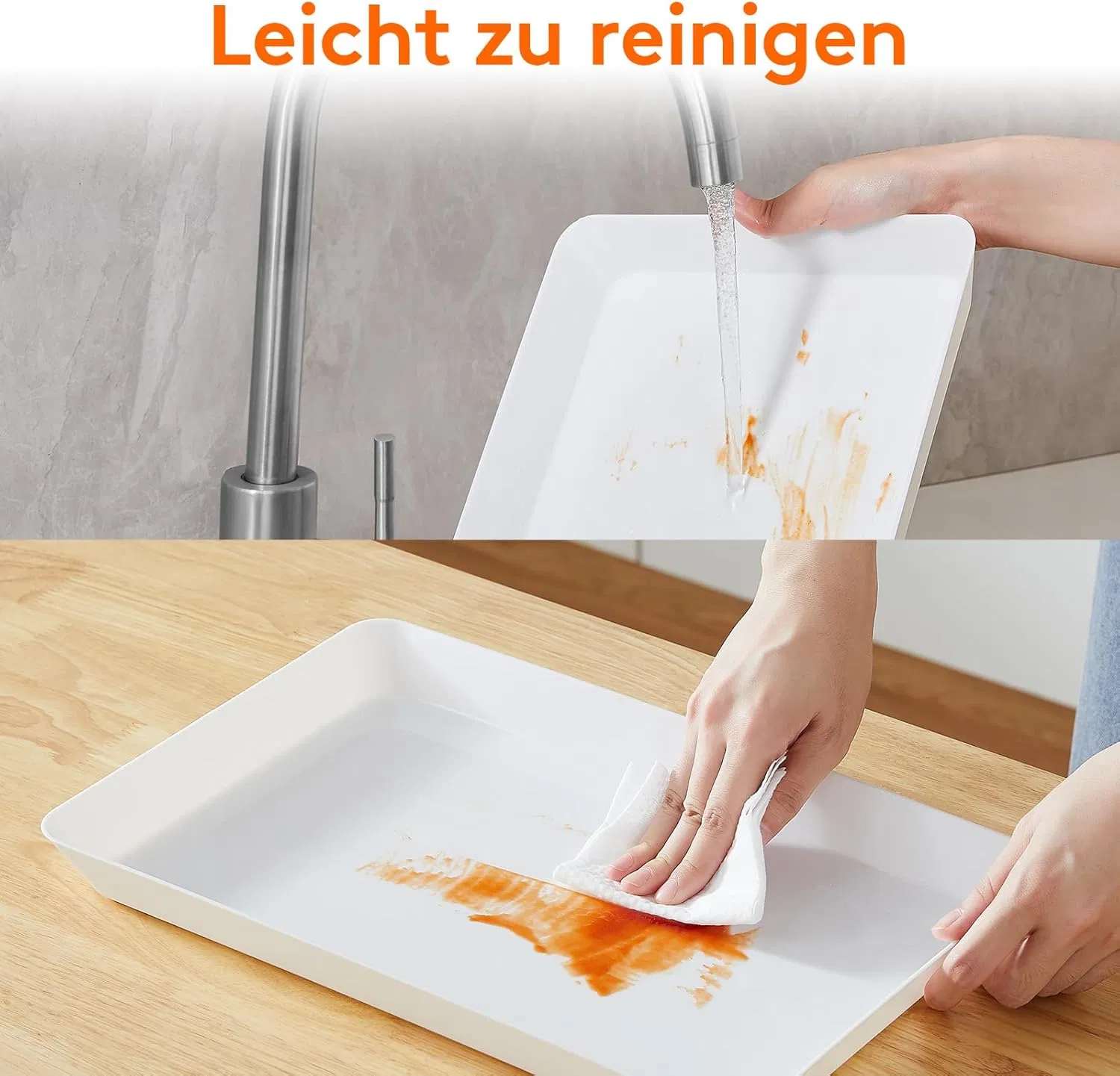 BPA-Free Reusable Plastic White Serving Tray for Buffets Celebrations Picnics