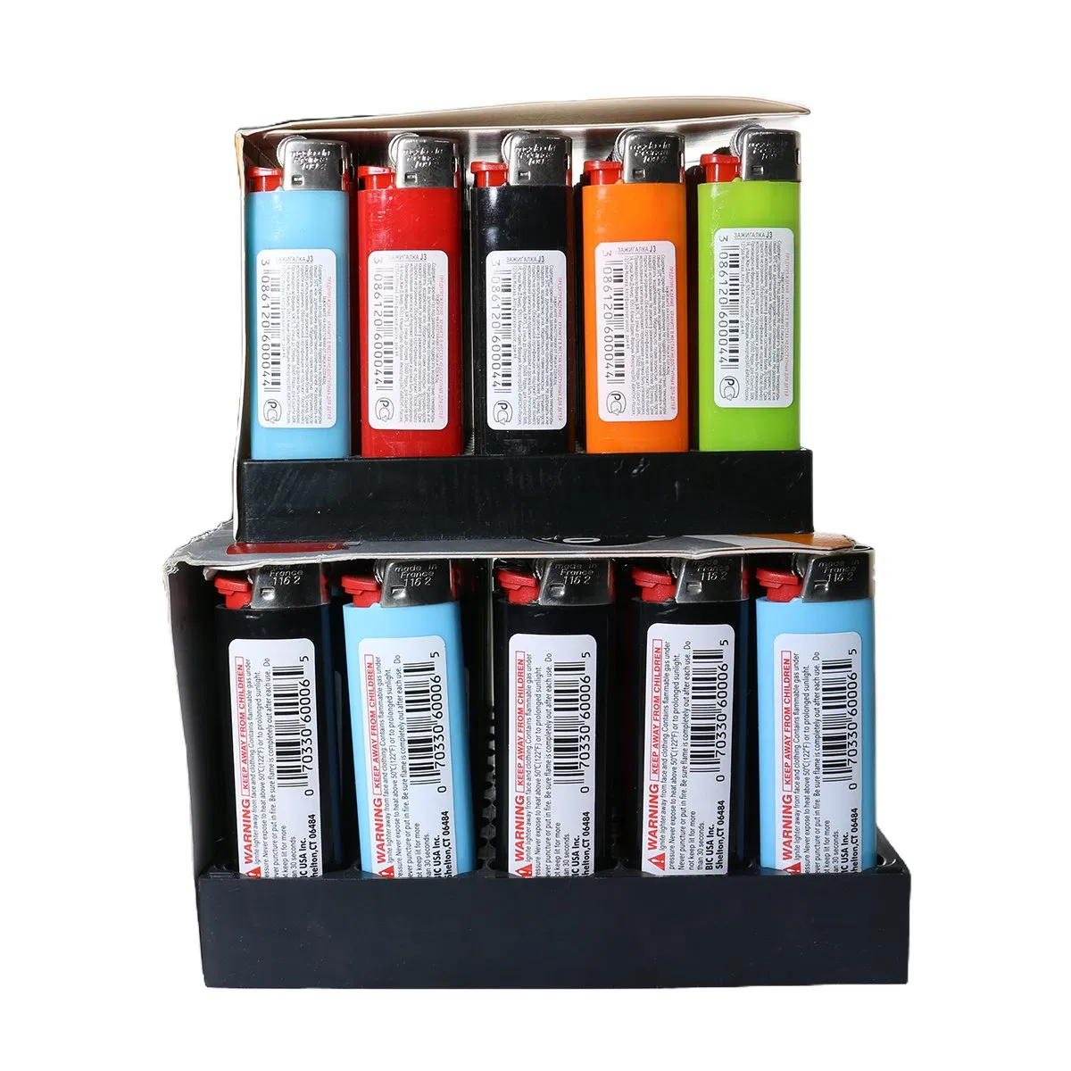 Flint Disposable Lighter Bi-C France J3&J6 Plastic Slim Maxi Lighters