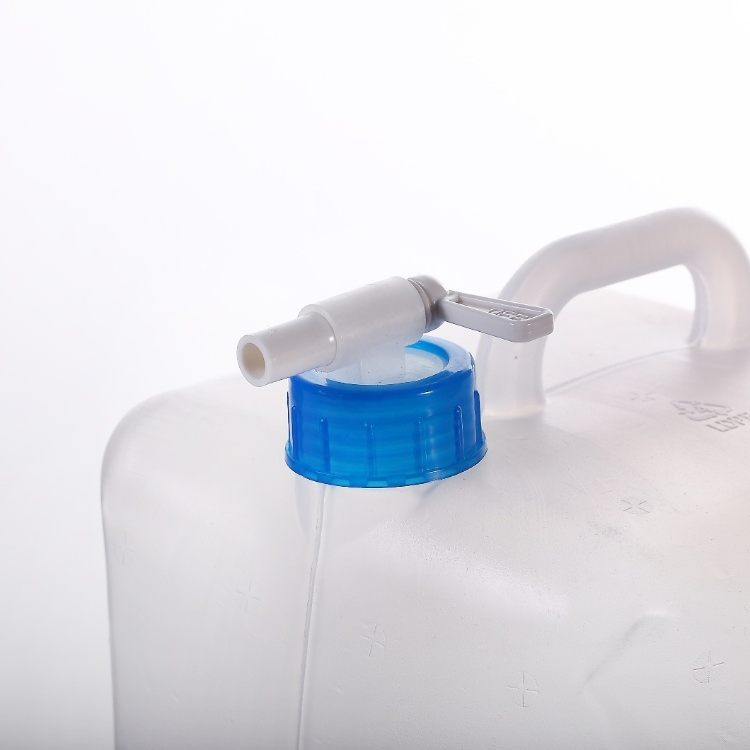 20L Collapsible Jerry Can with Two Carrying Handles with Tap Semi-Collapsible Water Container Water Bucket