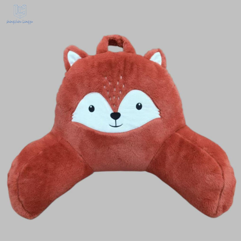 Wholesale Langyu Cute Animal Shape Plush Lumbar Pillow/Neck Pillow for Home & Office Adorable Animal Plush Lumbar Cushion