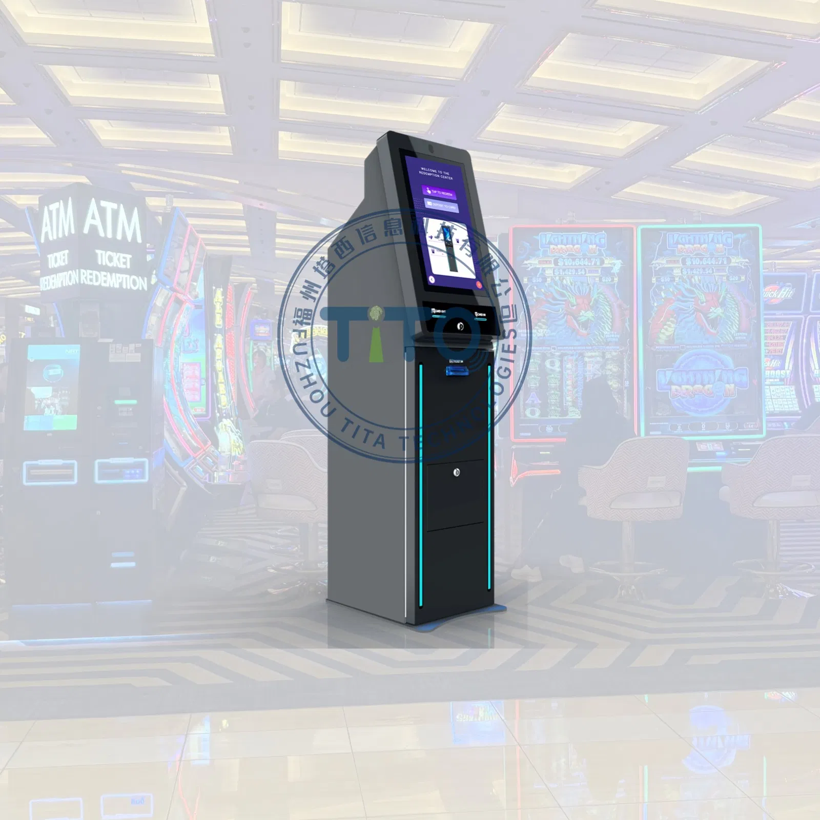 Automated Arcade Kiosk for Player Card Sales, Credit Reloading & Ticket Redemption Gift Card Vending Machine