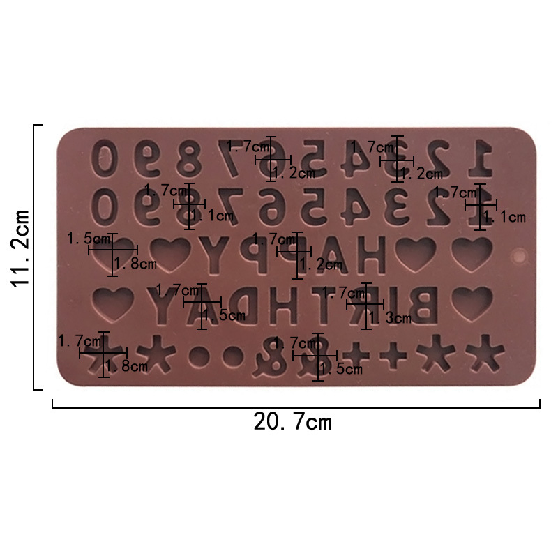 Happy Birthday Food-Grade Silicone Mold for Chocolate Cake