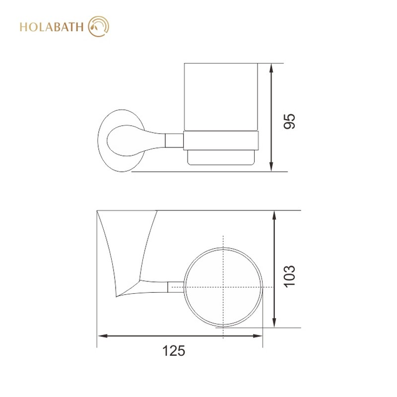Держатель для стакана в ванную из нержавеющей стали 304