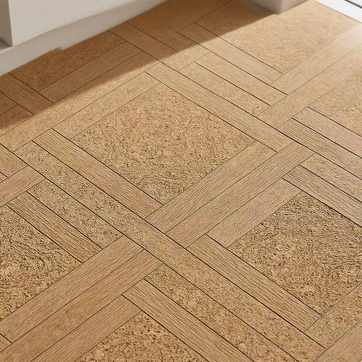 Пробковое напольное покрытие натуральное, шумоизоляционное