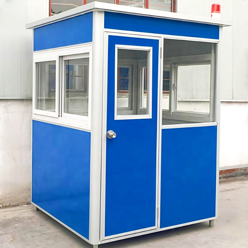 1.2m/1.5m/2m Outdoor Steel Frame Custom Modular Mobile Modern Portable Prefab Sentry Kiosk for Prefabricated Booth Security Guard House