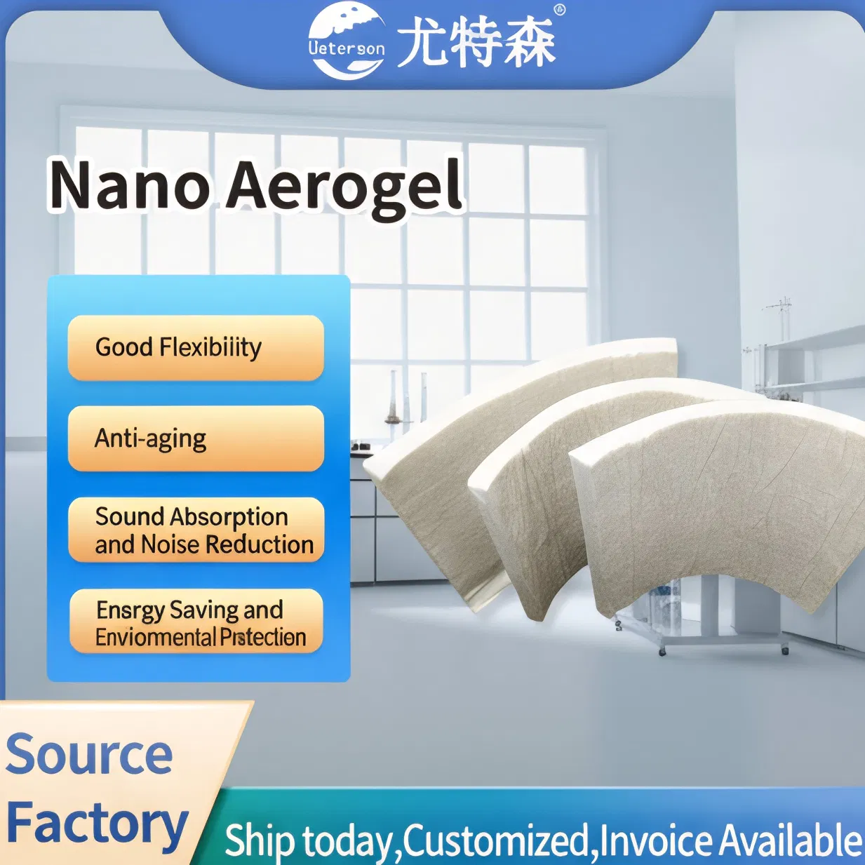 20mm Hot Sale Good Performance Low Thermal Conductivity Felt with Aerogel for Construction