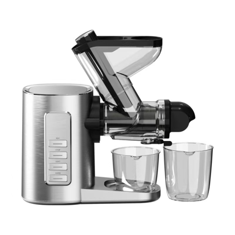 New Stainless Steel 200W Electric Centrifugal Slow Juicer Machine Cold Press Extraction with Reverse Function for Household Use