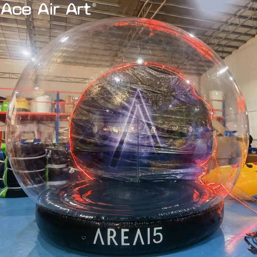 Customized Snow Globe for Decor Event PVC Inflatable Clear Ball with Lights
