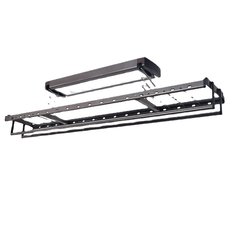 Ceiling Electric Liftable Clothes Rack with LED Lighting Function Balcony Automatic Rack